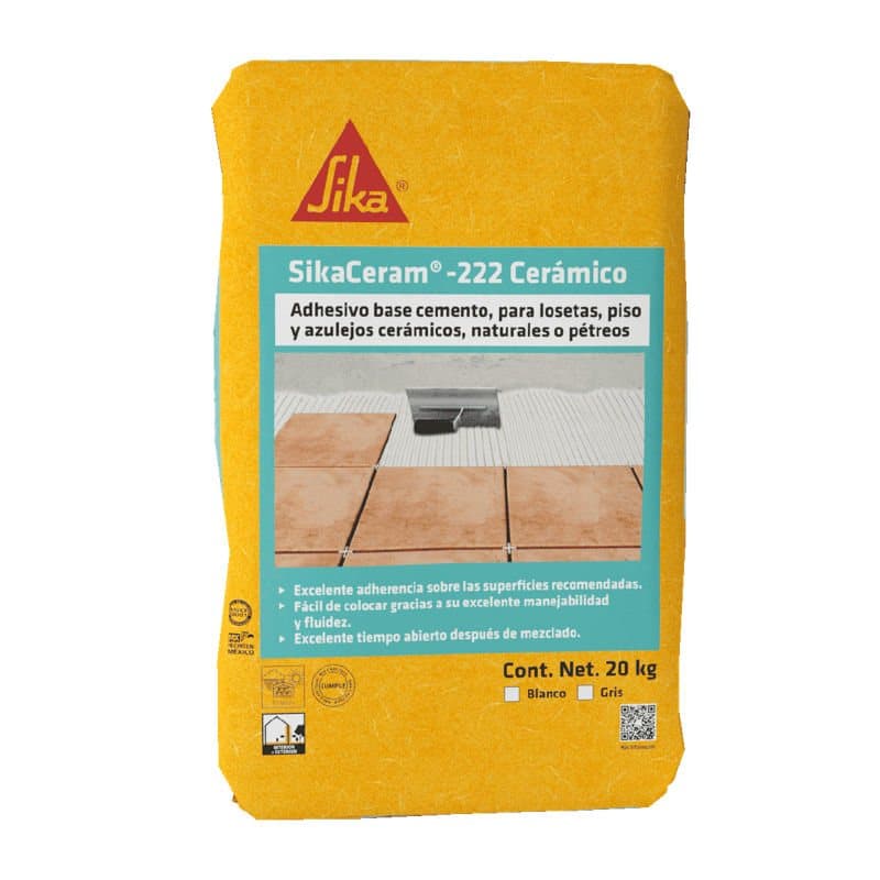 Adhesivo ceramico multiuso gris 40 kg