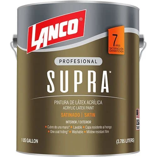 Pintura acrilica satinada blanco galon